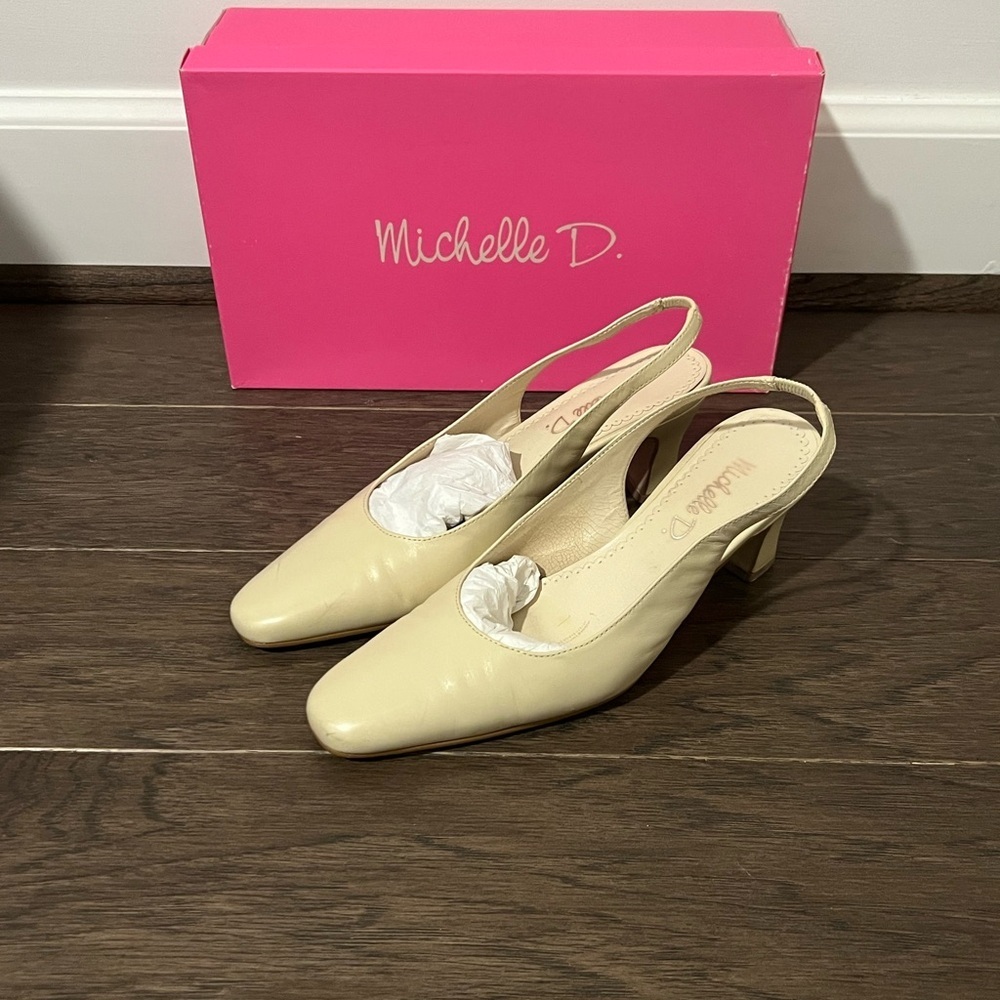 Michelle D Elegant Cream Heels